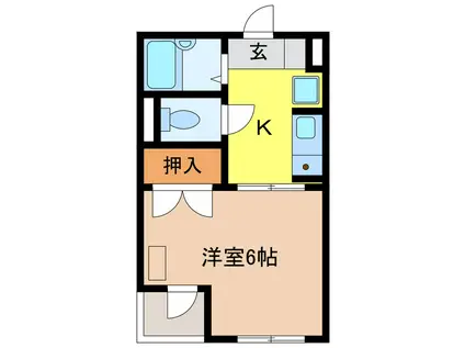 井上第3マンション(1K/3階)の間取り写真