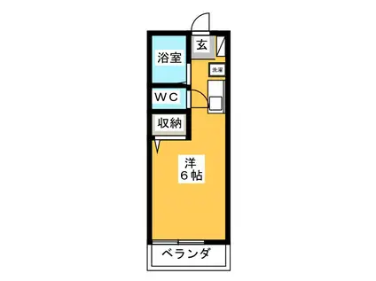 エミナコレージュI(ワンルーム/1階)の間取り写真