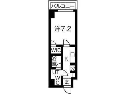 プレール・ドゥーク菊川(1K/5階)の間取り写真