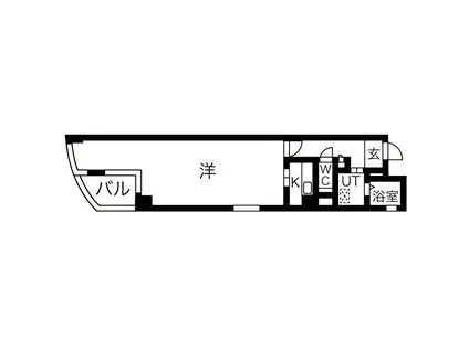 レインボー高蔵(1K/4階)の間取り写真