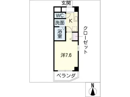 ステイ太閤(1K/4階)の間取り写真