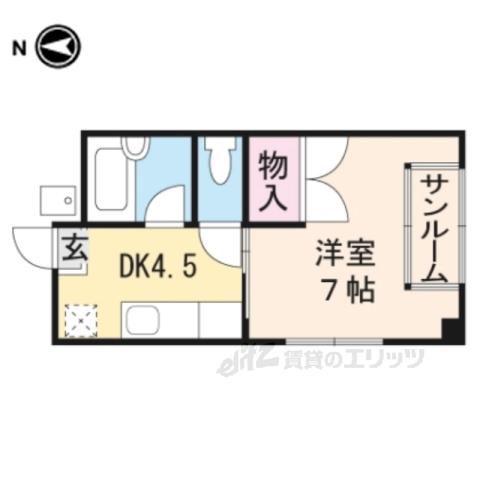 ハイツマツモト(1K/2階)の間取り写真