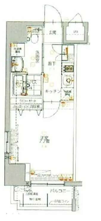 グランティアラ芝大門 8階階 間取り