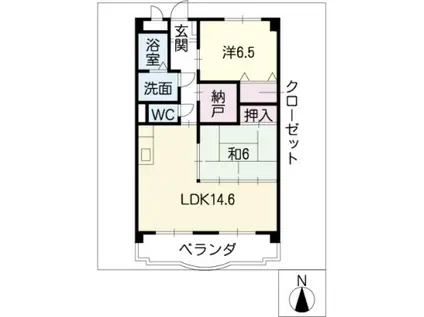 イーストパレス(2SLDK/3階)の間取り写真