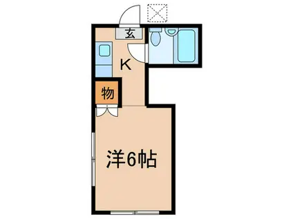 サンハイム(1K/1階)の間取り写真