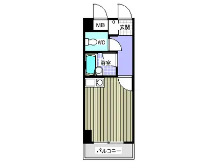 パレ・ドール日の出新潟(ワンルーム/1階)の間取り写真