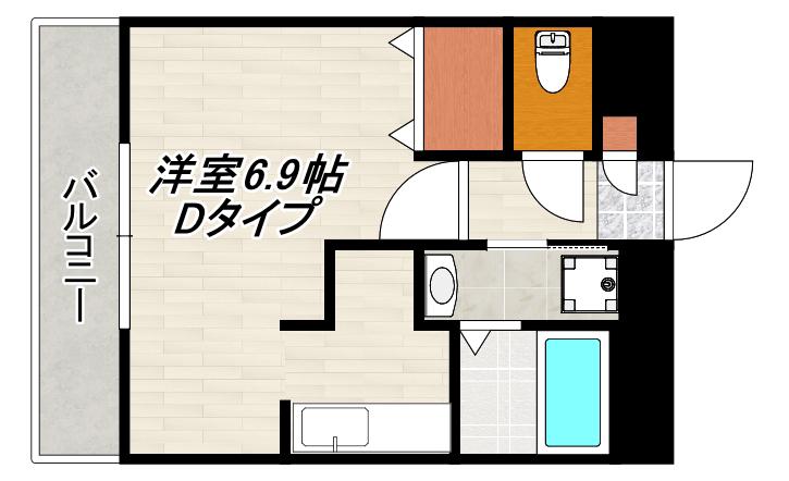 METIS小松原(ワンルーム/2階)の間取り写真