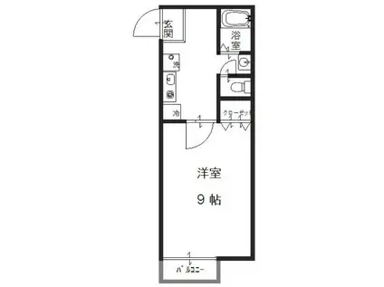 エトランス東洋高前(1K/1階)の間取り写真