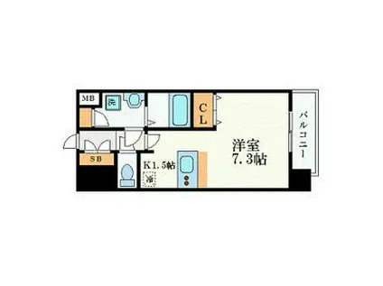 プレサンス 名古屋STATIONアライブ(1K/5階)の間取り写真