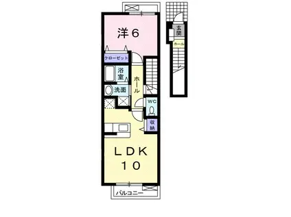 セレーナ(1LDK/2階)の間取り写真
