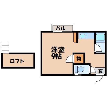 ラヴィエベール(ワンルーム/2階)の間取り写真