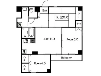 AXIS21(3LDK/4階)の間取り写真