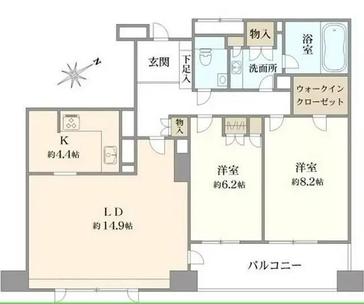クリオレミントンハウス恵比寿 3階階 間取り