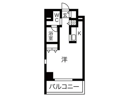 アーバンポイント高崎(1K/7階)の間取り写真