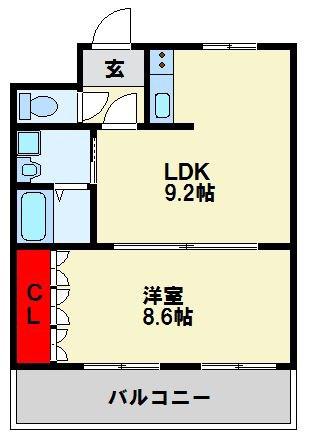 シュテルンハイム HIRO(1LDK/1階)の間取り写真