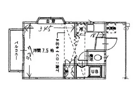 ステージア南方(ワンルーム/2階)の間取り写真