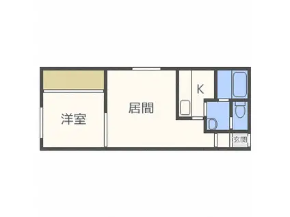 エクセルハウスサウスエイト(1LDK/4階)の間取り写真