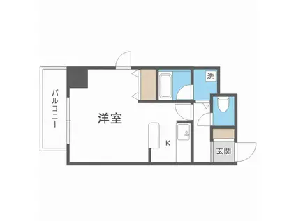 フェリスカーサN20(1K/6階)の間取り写真