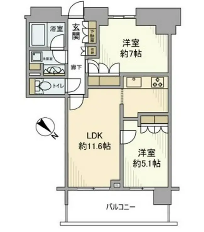 新宿グランドプラザ 6階階 間取り