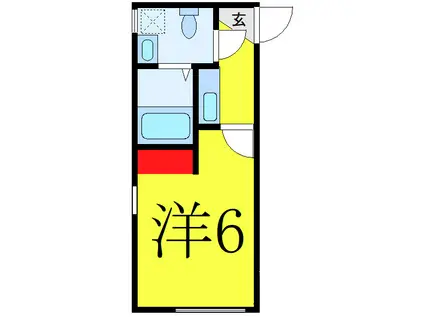  MISONO-RESIDENCE(1K/1階)の間取り写真