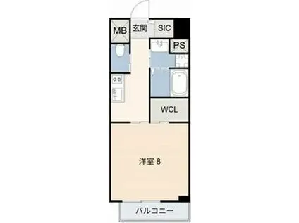 豊田駅前ビル(1K/4階)の間取り写真