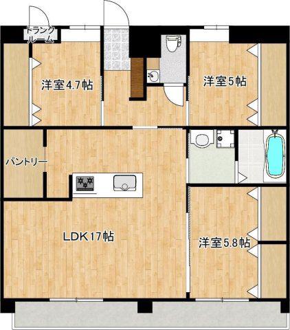 メゾン・ド・アネモネ(3LDK/4階)の間取り写真