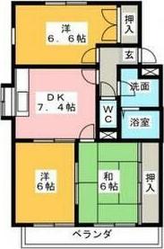 レジデンス南甚目寺(3DK/2階)の間取り写真