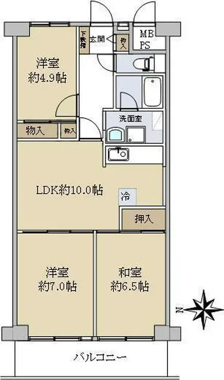 ハイラーク千葉 11階階 間取り