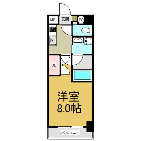RAFFLE OZONE(1K/9階)の間取り写真