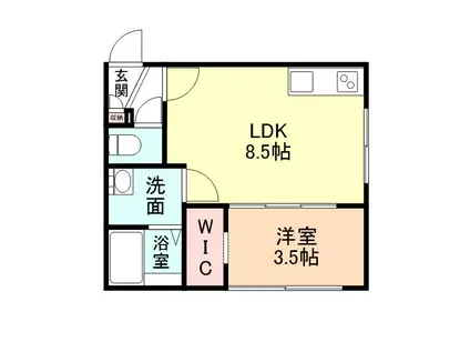 リセンス太閤山(1LDK/2階)の間取り写真