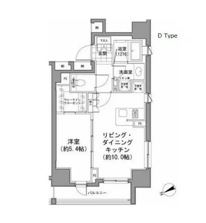 パークハビオ八丁堀 11階階 間取り