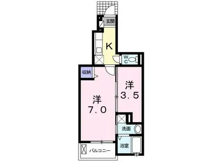 シェーネ(2K/1階)の間取り写真