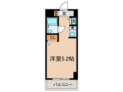 ユーコート新丸子(ワンルーム/4階)の間取り写真