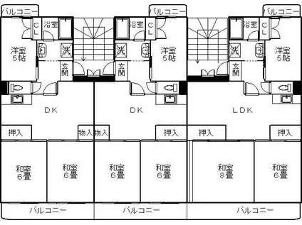 メゾンコスモス(3LDK/3階)の間取り写真