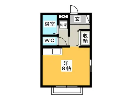 BB白山(ワンルーム/1階)の間取り写真