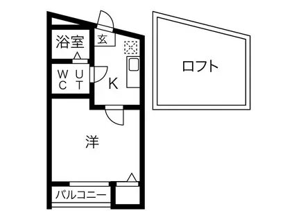 ストロベリーキャンドル(1K/1階)の間取り写真