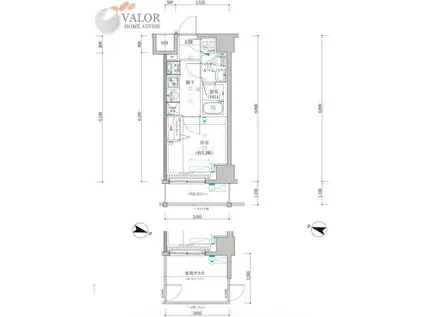 クラリッサ川崎ルーナ(ワンルーム/1階)の間取り写真