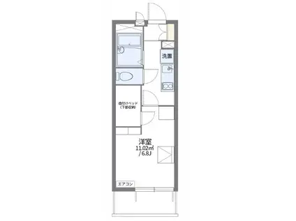 レオパレス加島駅ダイレクトII(1K/1階)の間取り写真