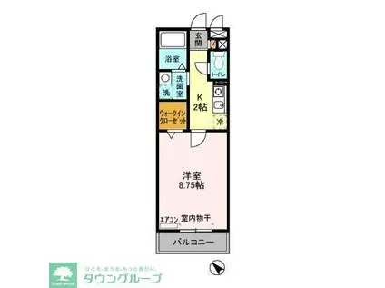 第3エーデルハイム(1K/2階)の間取り写真