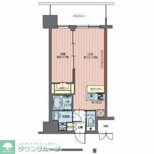 プレジオ川口(1LDK/9階)の間取り写真