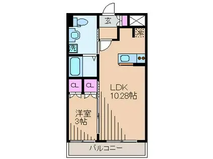 JMFレジデンス新横浜(1LDK/8階)の間取り写真