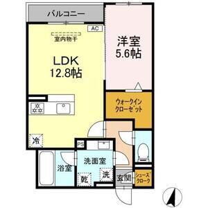 アメニティコート(1LDK/2階)の間取り写真