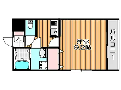 ルーミナスG(1K/1階)の間取り写真