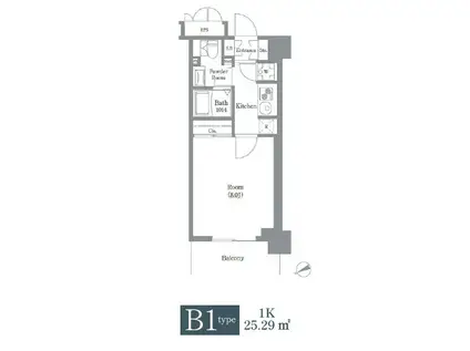 オアーゼ芝浦レジデンス(1K/10階)の間取り写真