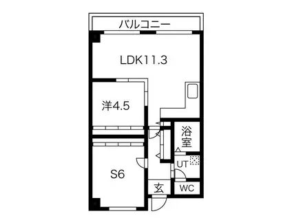 阪神ハイグレードマンション7番館(2LDK/9階)の間取り写真