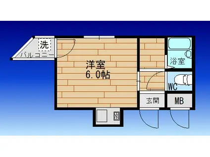 プレアール梅香(ワンルーム/5階)の間取り写真