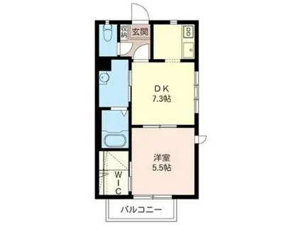 ファミール コート(1DK/2階)の間取り写真