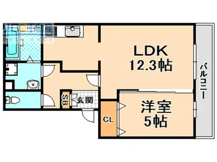 LIBREIII(1LDK/1階)の間取り写真