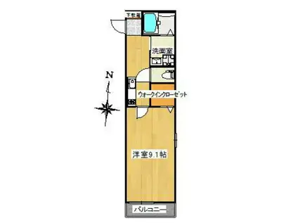 BONOS(1K/3階)の間取り写真