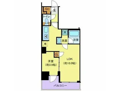 プレール・ドゥーク亀戸Ⅵ(1LDK/5階)の間取り写真